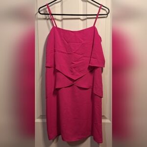 Amanda Uprichard Bright Vibrant Pink Mini Dress